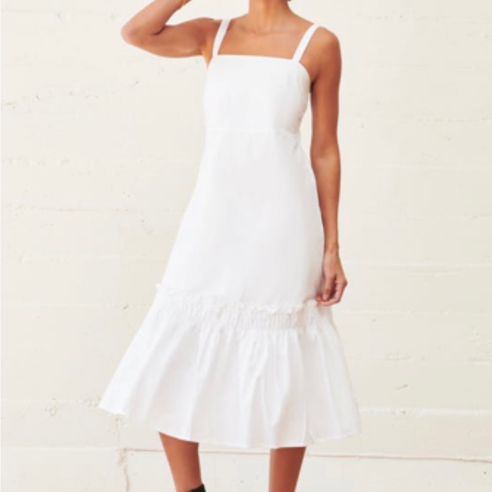 WVN Montauk Dress white size Large. White Organic Cotton  Fair Trade